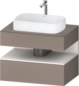 Duravit Qatego Konsolenwaschtischunterbau wandhängend Basalt Matt 800x550x600 mm - QA4730084430010 QA4730084430010
