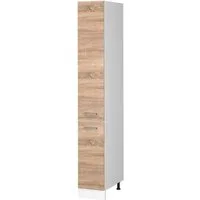 Vicco Hochschrank R-Line, Sonoma/Weiß, 30 cm (1-St)