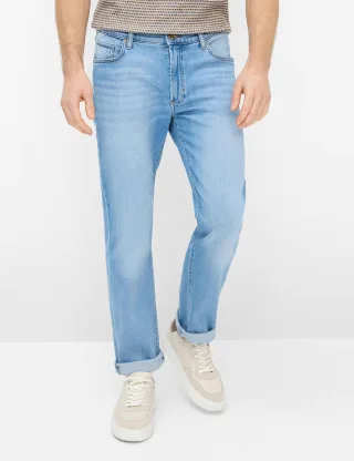 Brax Herren Five-Pocket-Hose Style CLINT WARM DAYS BLUE USED, denim hellblau, Gr. 38/30