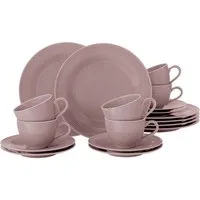 Seltmann Weiden Kaffeeservice Seltmann Weiden Beat Altrosa Kaffeeservice 18-tlg., 6 Personen, Porzellan