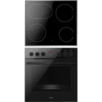 Amica Elektro-Herd-Set Fusion Design, mit 1-fach-Teleskopauszug, Steam Clean, Komfortables Kochen und Backen mit praktischer Unterstützung