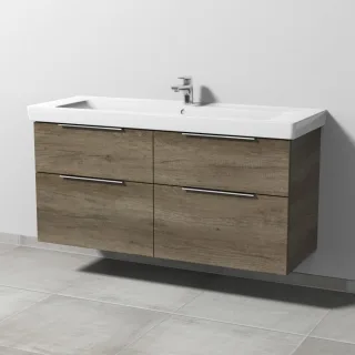 Sanipa 3way Waschtischunterbau zu Villeroy & Boch Subway 2.0 Waschtisch mit 4 Auszügen, Eiche-Nebras UM61637