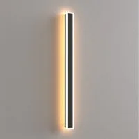LOHAS-LED Wandleuchte Außen-Wandleuchte 90 cm, 24 W, 110 V, IP65, 3000 K, Schwarz, LED fest integriert, Warmweiß, Lange Wandlampe für Treppen, Flure, Balkon, Terrasse und Garten