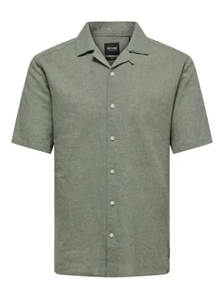 ONLY&SONS - ONSCAIDEN SS SOLID RESORT LINEN NOOS - Gr. - S