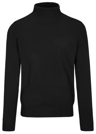 COMMANDER Finest Clothing - Rollkragen Pullover Basic,uni black - Gr. - XXL