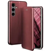 ONEFLOW Handyhülle für Samsung Galaxy S24 Premium Hülle Business Cover Rot 6,2 Zoll, 360 Grad Schutzhülle Flip Case Etui Klapphülle Dünn Leder Handy Tasche