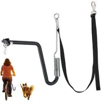 relaxdays Fahrradleine für Hunde mit Abstandhalt, Stahl