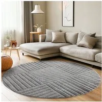 Carpettex Designteppich Skandinavischer Boho, Rund, Höhe: 8 mm, Teppich Wohnzimmer, Schlafzimmer, Gästezimmer