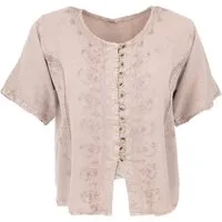 Guru-Shop Longbluse Kurzes Blusentop Boho chic, indische Hippie.. alternative Bekleidung