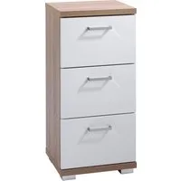 byLIVING Badkommode Nebraska, Breite 35 cm, Badezimmerschrank mit Metallgriffen, 3 Schubladen