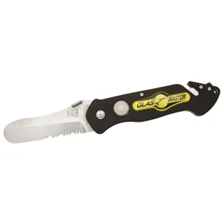 Glas-Master Rettungsmesser PRT-IV , Klingenform:abgerundet, Farbe:schwarz