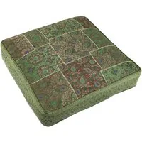 Guru-Shop Sitzkissen Orientalisches eckiges Patchwork Kissen 40 cm,..