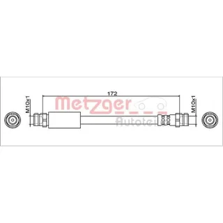 Metzger Bremsschlauch hinten links Audi Seat Skoda VW 4112029