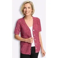 Sieh an! Strickjacke Strickjacke Kurzarm Ajour, Jersey