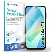 smartect Displayschutzglas Schutzglas Panzerfolie Klar für Galaxy A17 5G / A16, Set, 3 Stück, Schutzfolie Glasschutz Bildschirm