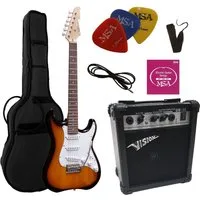 MSA E-Gitarre ST5, Elektrogitarre im Set, mit 20 Watt Verstärker, Tasche, Band,Saiten, 3xPik, Tremolo