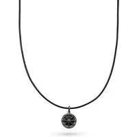 s.Oliver Silberkette S.Oliver Herren-Kette Edelstahl, Leder