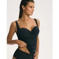 ESOTIQ Push-Up-Bikini Bikini Top Push up BASE, breite Träger, Bauchbedeckung