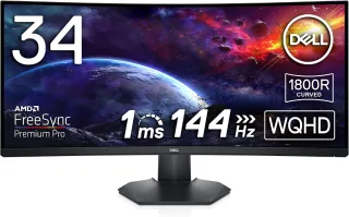 Dell S3422DWG [34" Curved 3.440x1.440 VA 144Hz 2x HDMI DP USB-A  1ms Reaktionszeit] schwarz