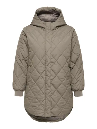 ONLY CARMAKOMA - CARJULIET QUILTD HOOD ZIP COAT OTW NOOS Walnut - Gr. - 48