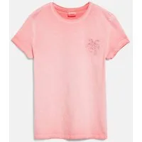 s.Oliver Kurzarmshirt T-Shirt Loose Fit T-Shirt mit Applikation und Wascheffekt