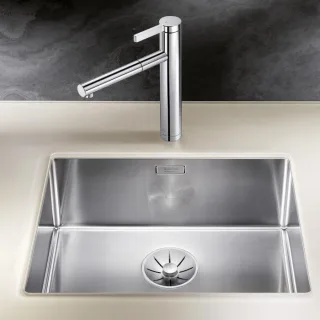 Blanco Claron Spüle 521577 500-U, 54 x 44 mm, Edelstahl Seidenglanz, ohne Ablauffernbedienung