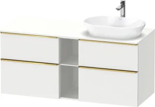Duravit D-Neo Konsolenwaschtischunterbau wandhängend Weiß Matt 1400x550x664 mm - DE4970R34180000 DE4970R34180000