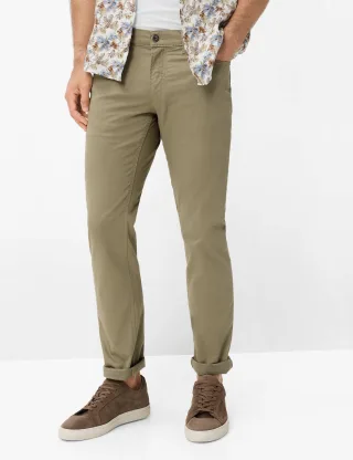 Brax Herren Five-Pocket-Hose Style CHUCK JUNGLE Grün Khaki, grün - khaki, Gr. 32/32