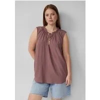 QS Blusentop Bluse Blusentop mit Rüschenkragen