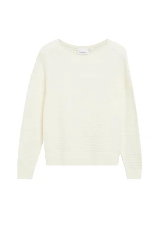 comma - Strickpullover creme - Gr. - 42