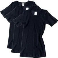 HERMKO Unterziehshirt 28103 (Pack, 3er) 100 % Bio-Baumwolle, kurzarm, unisex, hergestellt in EU, Feinripp