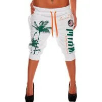 RMK Sweatshorts Damen Short Bermuda Kurze Jogginghose 3/4 Hose Sport Miami Palme