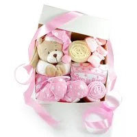 dubistda-WINDELTORTEN- Neugeborenen-Geschenkset Geschenkbox zur Geburt Spieluhr TEDDY, Geschenk Babyparty Babyshower