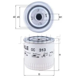 Mahle ?lfilter Volvo 440 460 S40 V40 1,9
