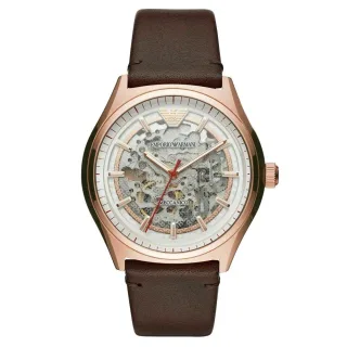 Emporio Armani AR60005 Automatik Herrenuhr mit silbernem Zifferblatt