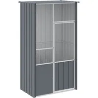 vidaXL Voliere, Anthrazit 115x78x200 cm Verzinkter Stahl