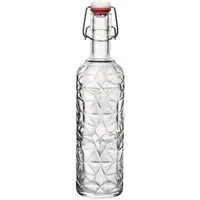 Bormioli Rocco Trinkflasche Oriente Glasflasche 1,0 l mit Bügelverschluss, aus Glas, ideal für Vorrat, Servieren oder Selbstgemachtes