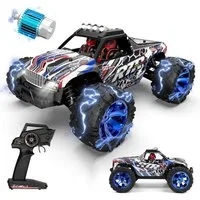 Esun RC-Auto Ferngesteuertes Auto 1/14, 35+KM/H RC Auto mit Lichtern, Monstertruck (SET, 2.4GHz Ferngesteuerter Monstertruck), mit 2 Akku 30 Minuten, 2.4GHz RC Auto Offroad