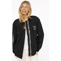 Zwillingsherz Bomberjacke "Wild Heart" Stickerei, Reißverschluss,Taschen mit Druckknöpfen