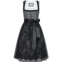 Nübler Trachtenkleid Midi Dirndl Leo in Silber von Nübler - Rocklänge 60 cm