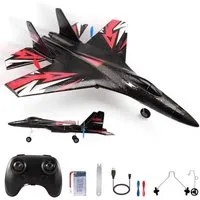 Athlix RC-Flugzeug ferngesteuertes RC-Flugzeug mit LED-Elementen, Nachgiebiger EPP-Schaum, 2-Kanal-Steuerung