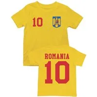 Youth Designz T-Shirt Rumänien Kinder T-Shirt im Fußball Trikot Look mit trendigem Print