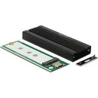 Externes Gehäuse für M.2 NVMe PCIe SSD, Laufwerksgehäuse schwarz, mit SuperSpeed USB 10 Gbps (USB 3.2 Gen 2) USB Type-C Buchse