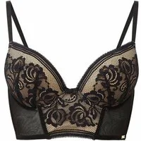 Gossard Longline-BH Encore Push-Up Longline BH Black/natur (Longline BH, 1-tlg., glatte Spitze) verführerisch sexy