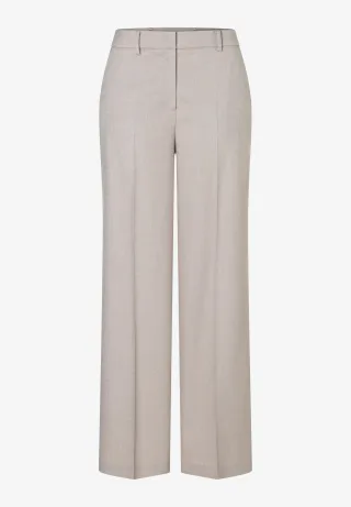 MORE & MORE - weite Anzughose mit Struktur beige - Gr. - 42