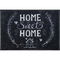 wash+dry by Kleen-Tex Fußmatte Chalky Home, rechteckig, Höhe: 7 mm, Schmutzfangmatte, mit Spruch, rutschhemmend, waschbar