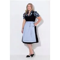 Ulla Popken Dirndl Samt-Dirndl Herz-Anhänger Carré-Ausschnitt