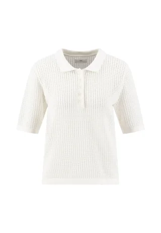 FYNCH-HATTON - SHORTSLEEVE POLO POINTELLE milk - Gr. - M