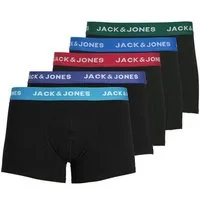 Jack & Jones Boxershorts Jack & Jones 5er Pack Herren Boxershorts schwarz Unterwäsche Trunks