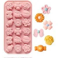 FOUORTUNATE-BEE Silikonform Blumen Formen 3D Kerzen Silikonformen Gießformen, (DIY Kerzen Seife Herstellung, Blumen Kerzenformen Zum Gießen)